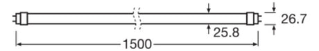 LEDVANCE LED-Röhrenlampe G13 T8 18,3W ws LED TUBE T8 EM VALUE 1500 mm 18.3W 3000K