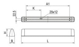 RIDI LED-Wannenleuchte 13W 3000K 1700lm SPN0660NDWS830O0175-ST ws Konv