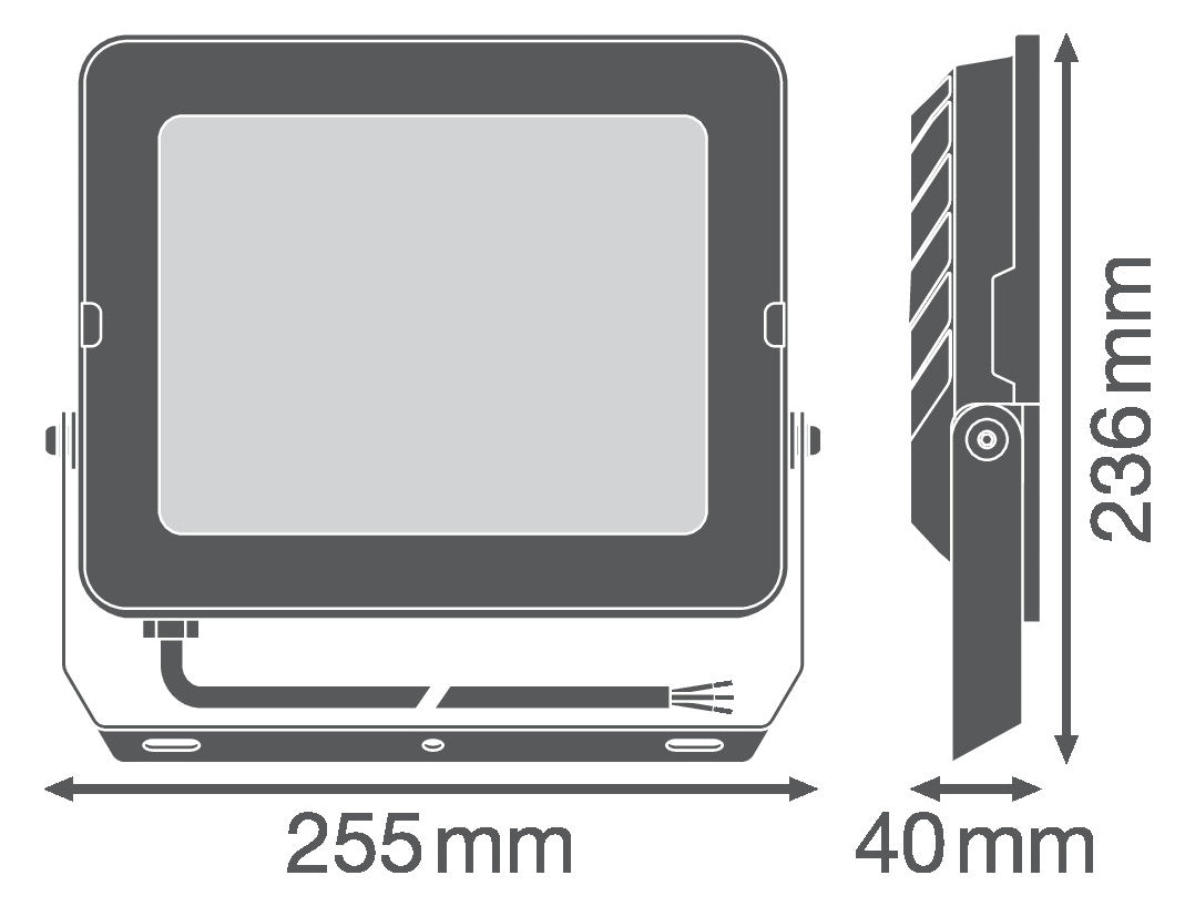 LEDVANCE LED-Anbaustrahler 90W Konv 1LED FL COMP V 90W 840 SYM 100 BK sw 4000K