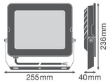 LEDVANCE LED-Anbaustrahler 90W Konv 1LED FL COMP V 90W 840 SYM 100 BK sw 4000K
