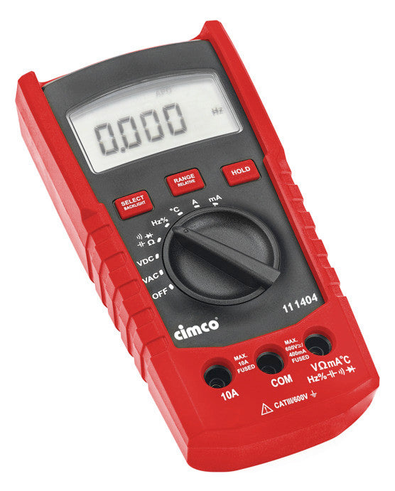 CIMCO Multimeter digi 600V/AC 600V/DC 111404 10A/AC 10A/DC 40MOhm auto