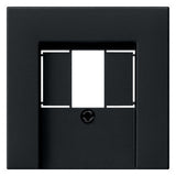 GIRA Zentralplatte USB/TAE sw Schraubbef System 55 0276005 ohne Beschriftungsfeld