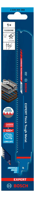 BOSCH-EW Säbelsägeblatt 225mm Edst Stahl RBE- 1ER S 1155 CHM Hartmetallausführung