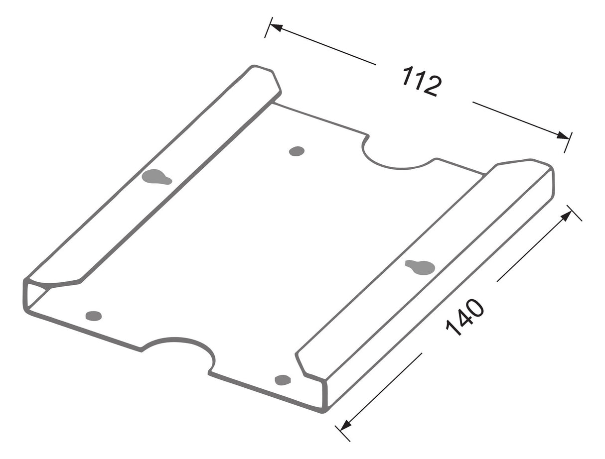 REGIOLUX Kupplung/Verbinder ger ws ST stail -SV 100 vw RAL9016 L140mm B112mm