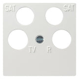 GIRA Zentralplatte Sat/TV/Radio 4f rws System 55 025903 Schraubbef m.Aufdr