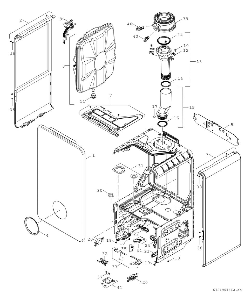 Bosch Gas-Brennwertgerät, wandhängend GC5300iW 24 P 23 inkl. Ausdehnungsgefäß | 7736902766