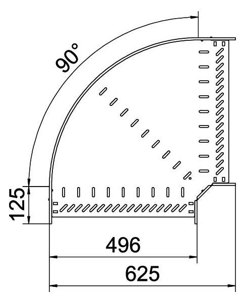 BETTERMANN Bogen_starr 90° ST horiz RB 90 650 FS 60x500mm int.Verb
