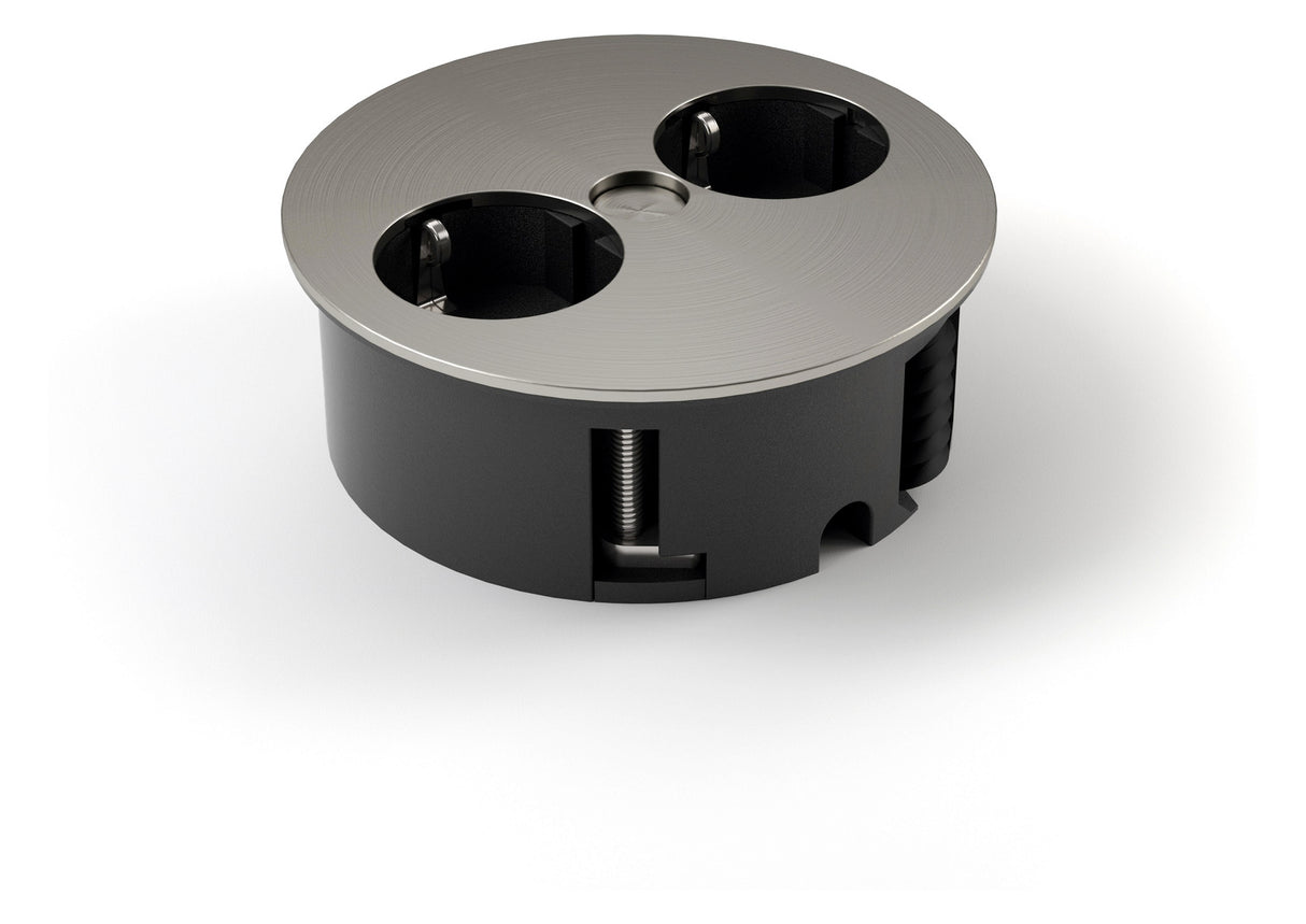 BACHMANN Steckdose 2f edst glz Einb m.BS TWIST 931.000 Klappd IP20