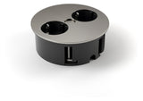 BACHMANN Steckdose 2f edst glz Einb m.BS TWIST 931.000 Klappd IP20
