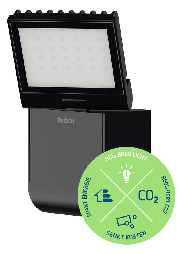 THEBEN LED-Anbaustrahler 8,5W 1LED sw ws theLeda S8-100L BK 4000K 900lm sw mt