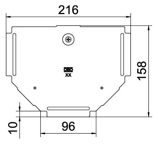 BETTERMANN Deckel T-Stück ST Drehriegel RTD 100 FS 100mm vz Kabelrinne