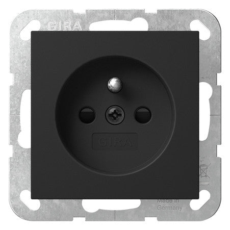 GIRA Steckdose 1f sw mt UP m.BS IP20 System 55 4485005