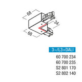 ZUMTOBEL Kupplung/Verbinder L sw 110mm L3+DALI VERB-W ERD-I BK