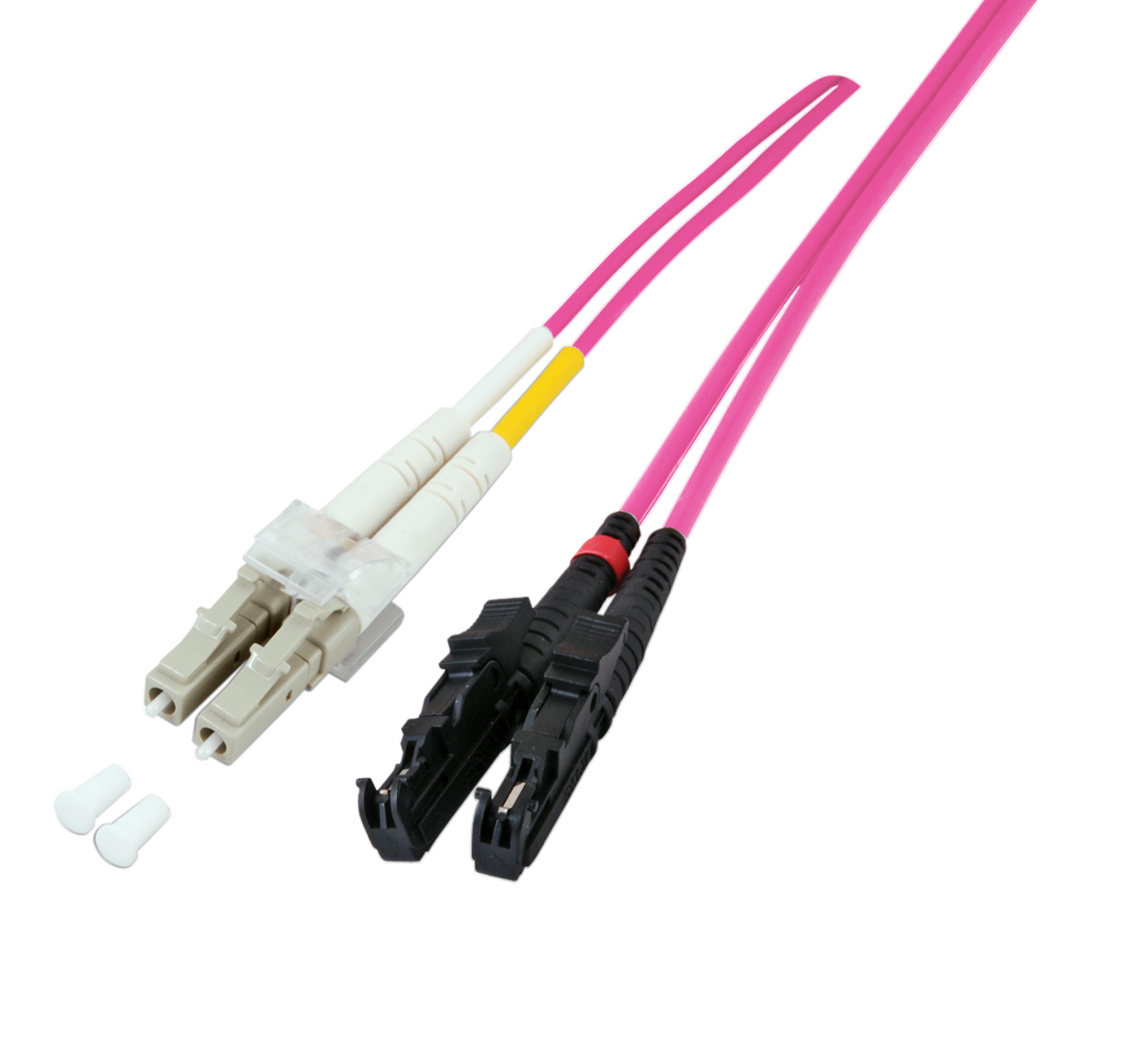 Duplex Patchkabel E2000©-LC OM4 20m LSZH 2mm erikaviolett - O0341.20