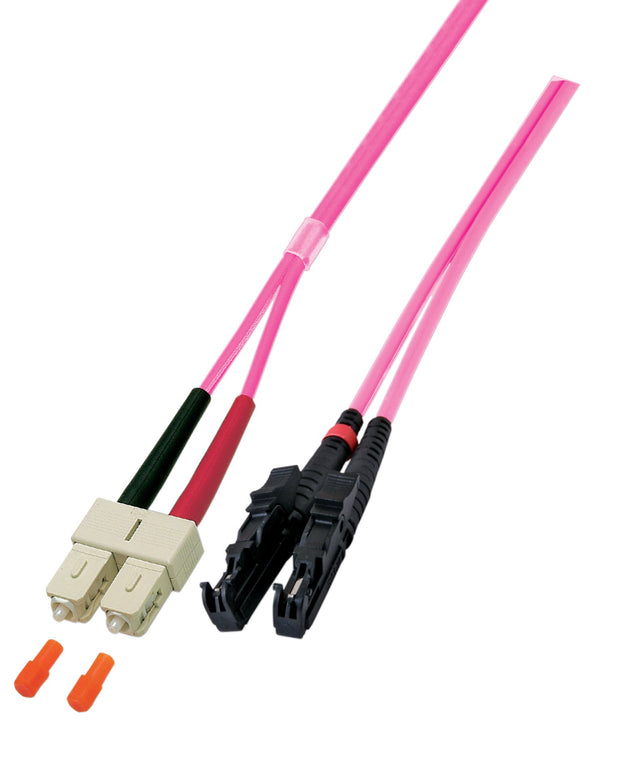 Duplex Patchkabel E2000®-SC OM4 15m LSZH 3mm erikaviolett Stück