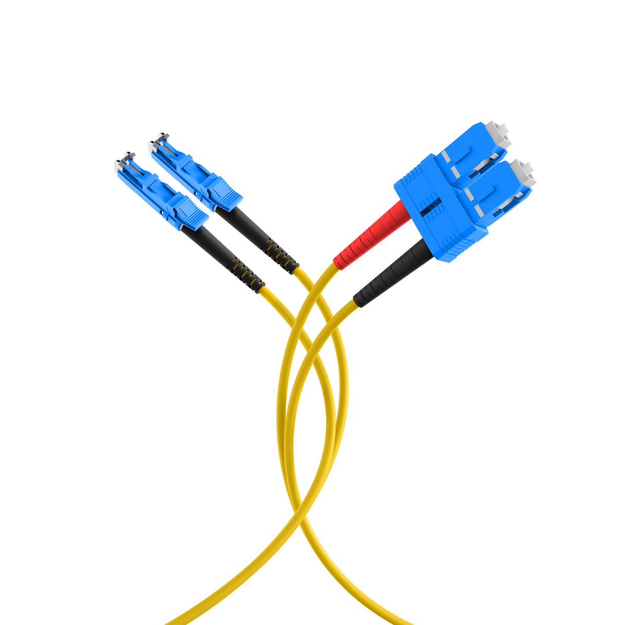 Duplex Patchkabel E2000®-SC OS2 2m LSZH 3mm gelb - O0940.2