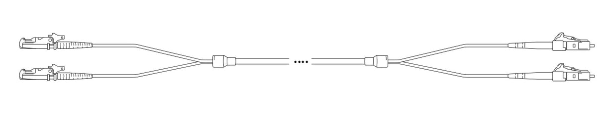 Breakout I-V(ZN)HH 4E9/125µm E2000®/APC - LC  1,0m Stück