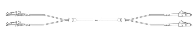 Breakout I-V(ZN)HH 4E9/125µm E2000®/APC - LC  1,0m Stück