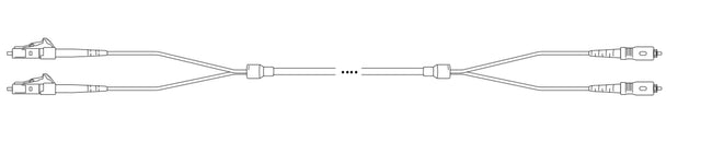 Breakout I-V(ZN) HH OS2 9/125µm LC/SC-APC 4E 1,0m Stück