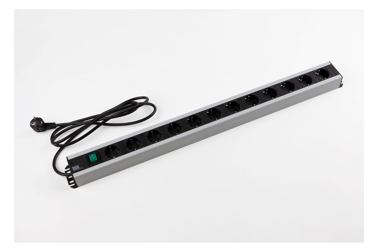 BACHMANN Steckdosenleiste 12f gr 2m 90° 300.005 m.Ein/Aus IP20 1,5qmm