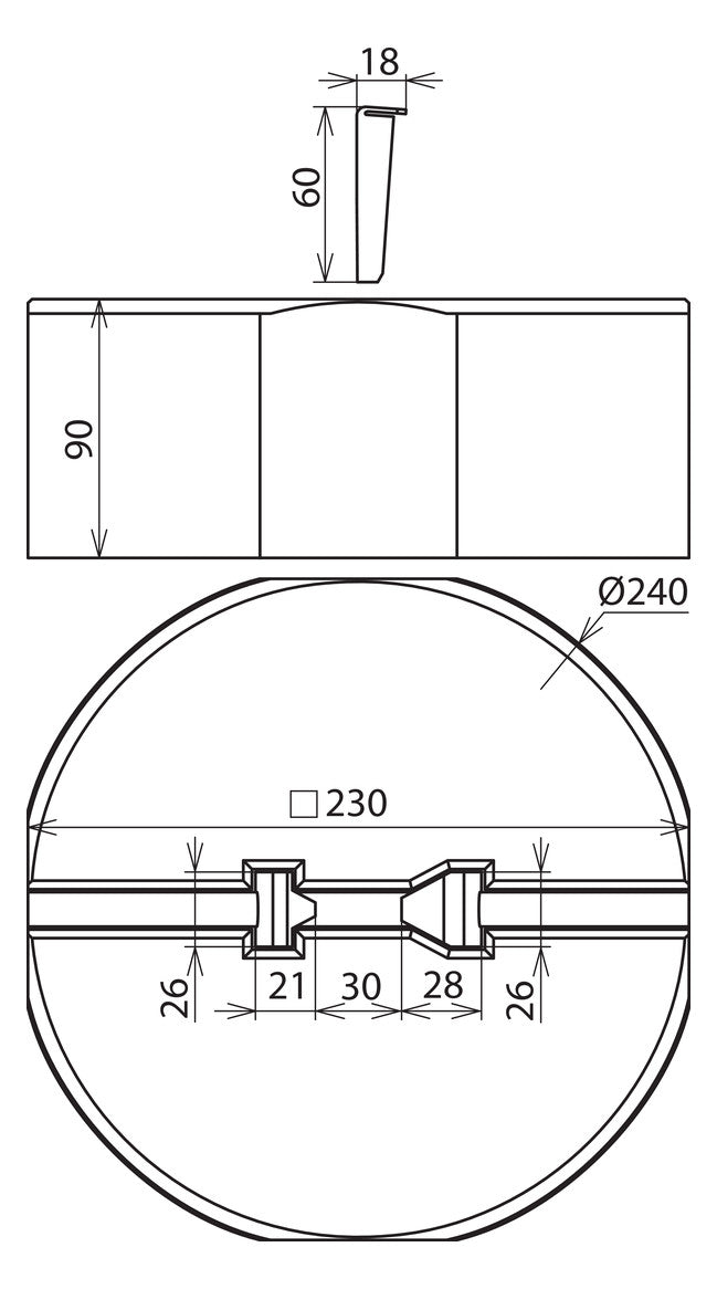 DEHN SE Fangeinrichtung Sockel Keil BES 8.5KG KT10 16 D240 SET beton  240mm