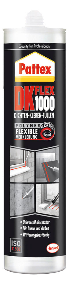 Walraven Dichtstoff Pattex DK Flex 1000 zum Kleben u. Abdichten weiss 390ml | HE-DK001
