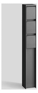 BEGA Steckdosensäule Metall graphit IP44 70705 3Steckd 600x75x75mm
