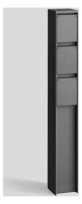 BEGA Steckdosensäule Metall graphit IP44 70705 3Steckd 600x75x75mm