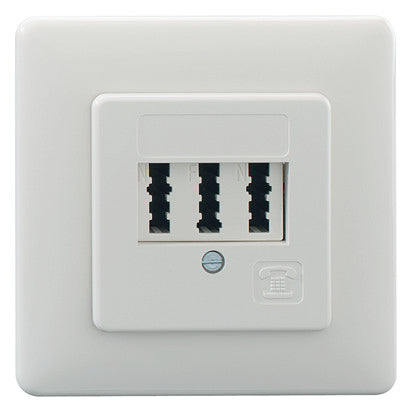 RUTENBECK Anschlussdose TAE_3x6NFN UP TAE 3x6 NFN Up rw rws RAL9010 Schraube