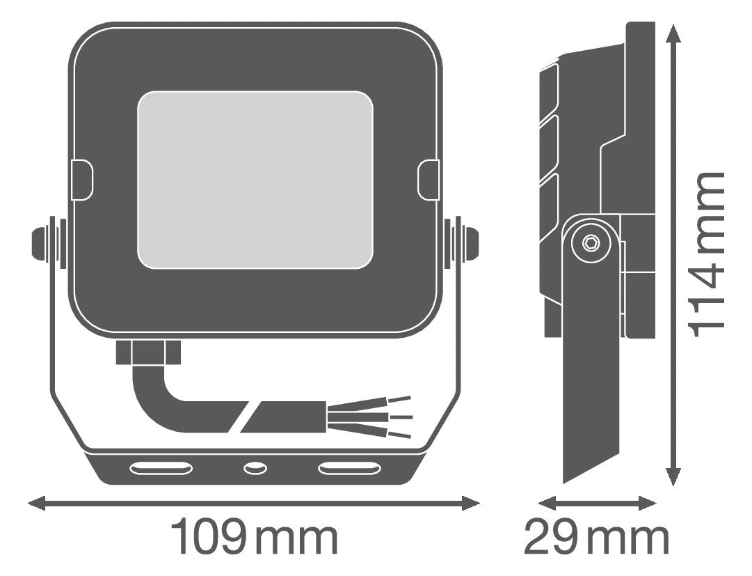 LEDVANCE LED-Anbaustrahler 10W Konv 1LED FL COMP V 10W 865 SYM 100 BK sw 6500K