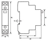 DOEPKE Stromstoßschalter 230VAC 1TE 16A RS 230-100 230V REG mech.Schalt
