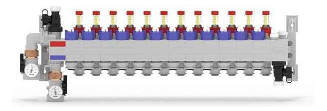 Rehau RAUTHERM SPEED Verteiler HKV-D Polymer 12 Kreise, Konnektor 17 | 14710001001