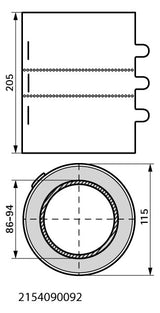 WALRAVEN Brandschutzmanschette Pacifyre MK II für br. Rohr / ged. MSV 90 mm