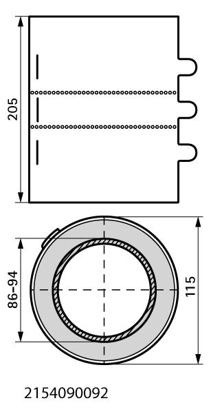 WALRAVEN Brandschutzmanschette Pacifyre MK II für br. Rohr / ged. MSV 90 mm