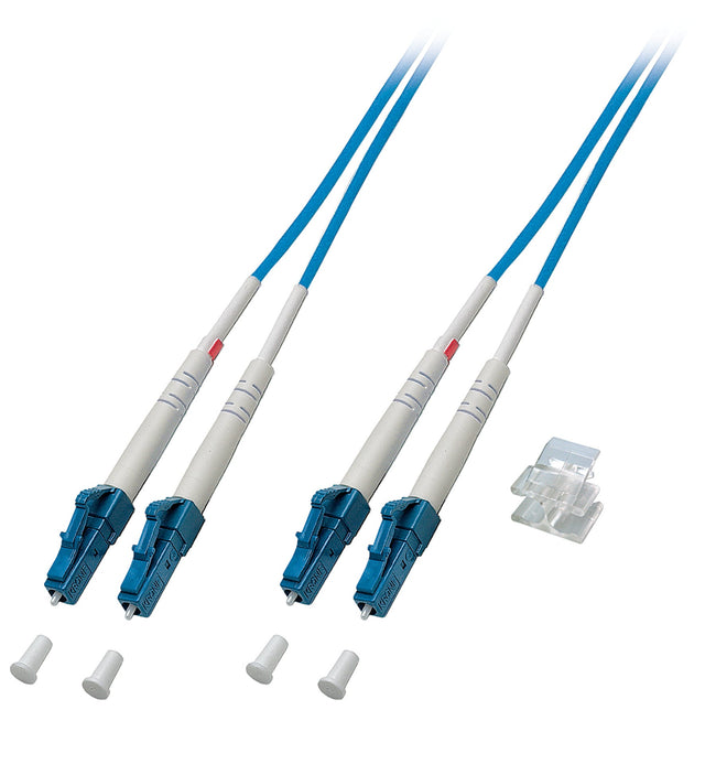 Duplex Patchkabel LC-LC OS2 G652D 1m LSZH 3mm blau Stück