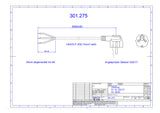 BACHMANN Netzanschlussleitung 3m 16A ws 301.275 3x0,75qmm IP20 Aderendh 0-70°C