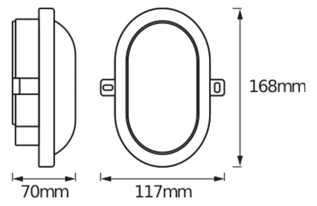 LEDVANCE LED-Ovalanbauleuchte 5,5W 4000K LED Bulkhead 6W 4000K White 450lm ws