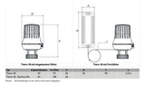 Thermostatregler Thera-3 weiß, 6-28 Grad C, M30x1,5mm