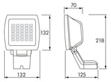 BEG LED-Anbaustrahler 14W Konv 30LEDs ws FL3N-LED weiß 4000K ws 1050lm ws mt Alu
