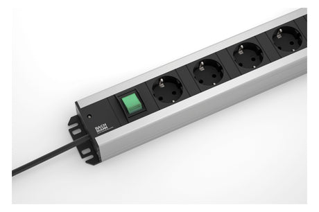 BACHMANN Steckdosenleiste 9f gr 2m 90° 300.004 m.Ein/Aus IP20 1,5qmm
