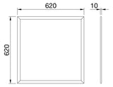 GEWISS LED-Panel 620x620mm 36W 4000K ws ELIA PL IP65 M3 62X62 840 OPAL ON/O 3600