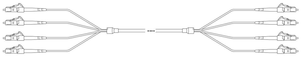 U-DQ(ZN) BH G657A 4E 9/125µm LC - LC 1 Meter LSZH schwarz CPR-B2CA Stück