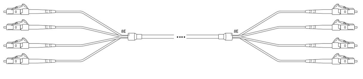 U-DQ(ZN) BH G657A 8E 9/125µm LC - LC 1 Meter LSZH schwarz CPR-B2CA Stück