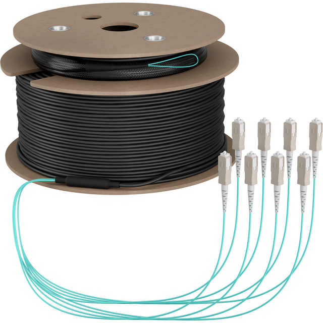 Trunkkabel U-DQ(ZN)BH OM3 8G (1x8) SC-SC 150m Dca LSZH Stück