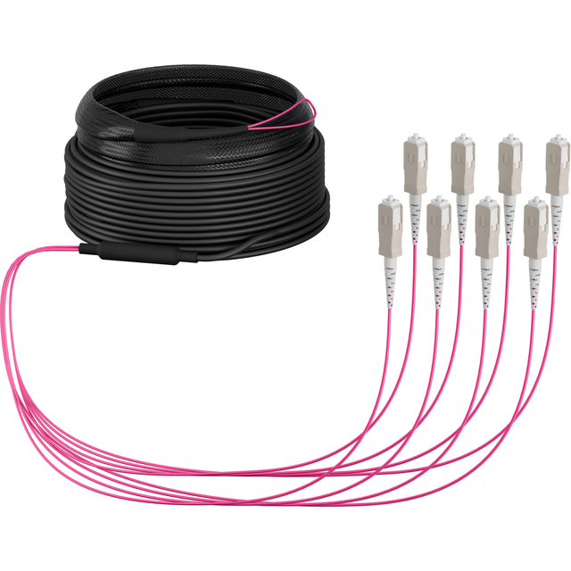 Trunkkabel U-DQ(ZN)BH OM4 8G (1x8) SC-SC 30m Dca LSZH Stück