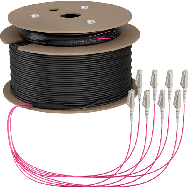 Trunkkabel U-DQ(ZN)BH OM4 8G (1x8) LC-LC 190m Dca LSZH Stück