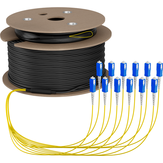 Trunkkabel U-DQ(ZN)BH OS2 12E (1x12) SC-SC 140m Dca LSZH G657A1 Stück