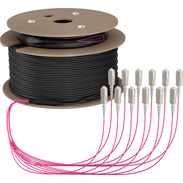 Trunkkabel U-DQ(ZN)BH OM4 12G (1x12) SC-SC 150m Dca LSZH Stück