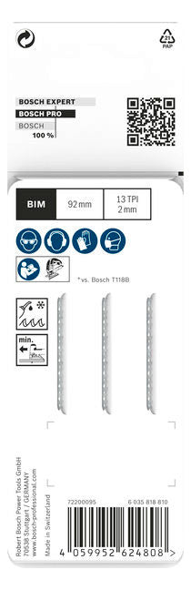 BOSCH-EW Stichsägeblatt CU/Ni/Zn 92mm SÄGEBLATTSATZ R