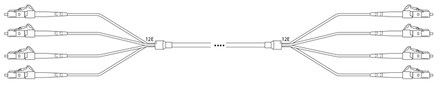 U-DQ(ZN) BH G657A 12E 9/125µm LC - LC 1 Meter LSZH schwarz CPR-B2CA Stück